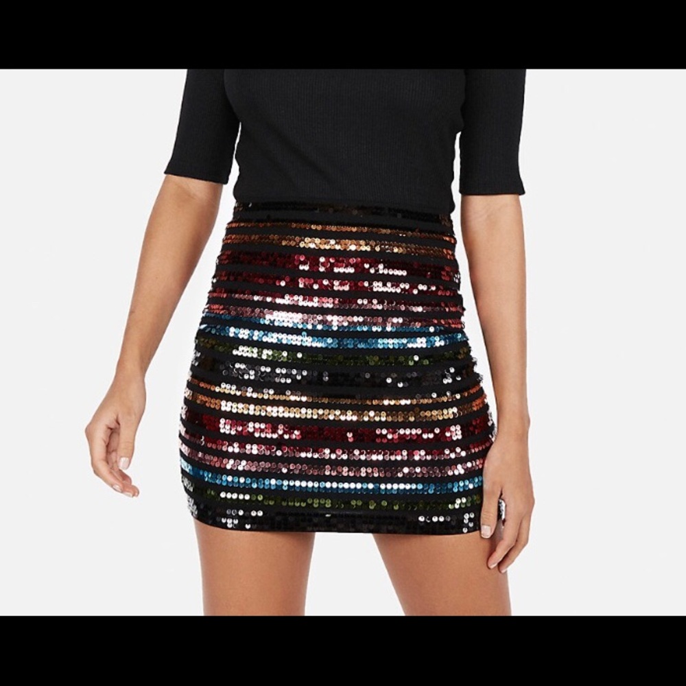 Sequin High Waisted Skirt